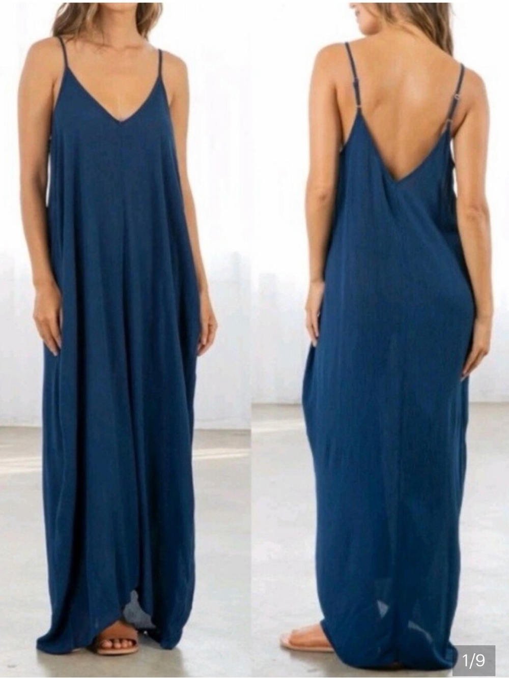LoveStitch Navy Textured Gauge Maxi